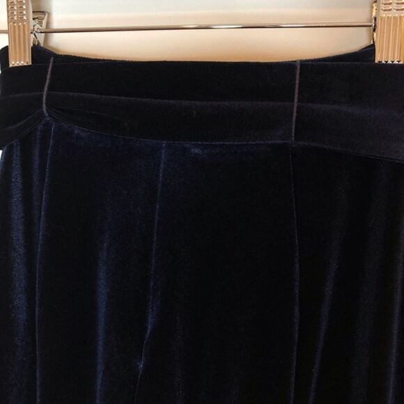 Misa Los Angeles Aliya Velvet Pant Wide Leg Full Length Date Trip Blue XS NWOT - Picture 7 of 12